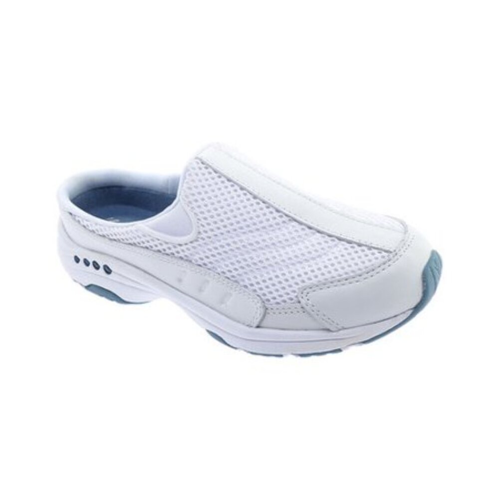 Easy Spirit Women's Traveltime Slip-On Mule Walking Sneakers - White/Light Blu - Picture 7 of 7